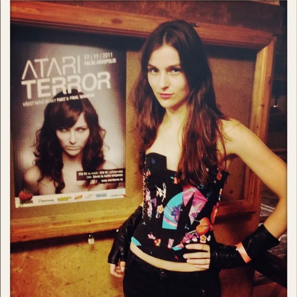 Iconic Versace for H&M Womens US 2 Floral Silk Corset Top Cut Out Back Rare NEW - Picture 9 of 15